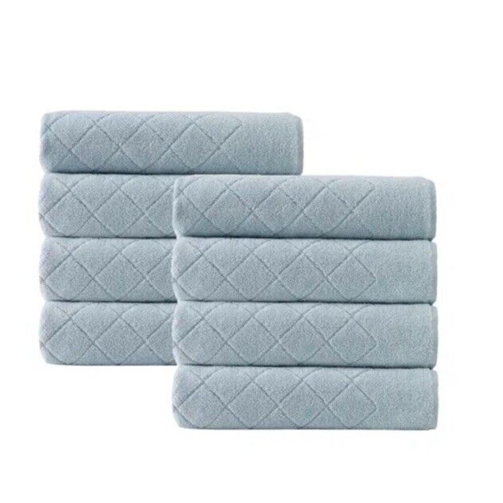 New Birch Ln Turkish Zero Twist Cotton Hand Towels, 2pc Set Green